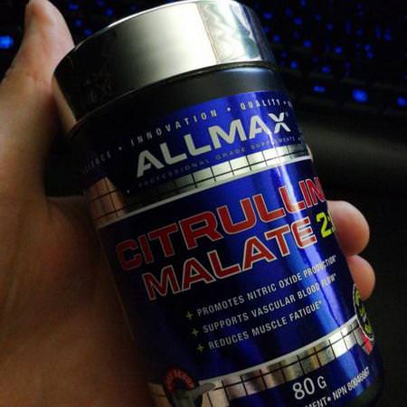ALLMAX Nutrition Citrulline Malate Condition Specific Formulas - Citrulline Malate, Kväveoxid, Kosttillskott Före Träning, Sportnäring