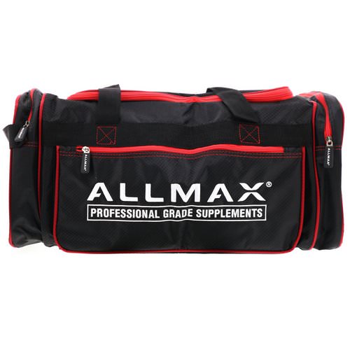 ALLMAX Nutrition, ALLMAX Premium Fitness Gym Bag, Black & Red, 1 Bag Review