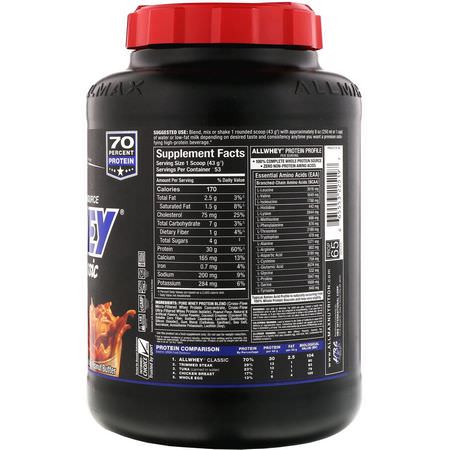 Vassleprotein, Idrottsnäring: ALLMAX Nutrition, AllWhey Classic, 100% Whey Protein, Chocolate Peanut Butter, 5 lbs (2.27 kg)