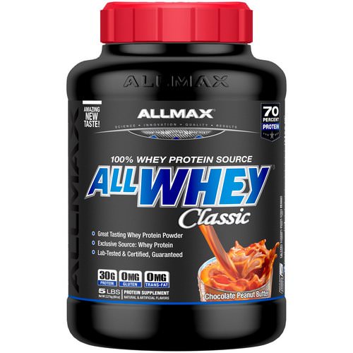 ALLMAX Nutrition, AllWhey Classic, 100% Whey Protein, Chocolate Peanut Butter, 5 lbs (2.27 kg) Review