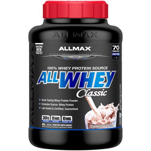 ALLMAX Nutrition, AllWhey Classic, 100% Whey Protein, Cookies & Cream, 5 lbs. (2.27 kg) Review