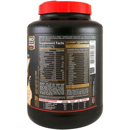 Vassleprotein, Idrottsnäring: ALLMAX Nutrition, AllWhey Gold, 100% Whey Protein + Premium Whey Protein Isolate, Birthday Cake, 5 lbs (2.27 kg)