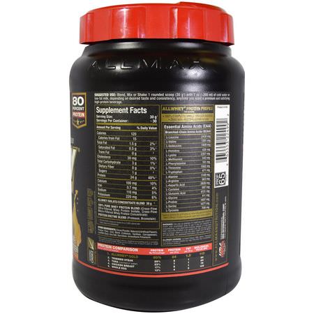 Vassleprotein, Idrottsnäring: ALLMAX Nutrition, AllWhey Gold, 100% Whey Protein + Premium Whey Protein Isolate, Chocolate Peanut Butter, 2 lbs (907 g)