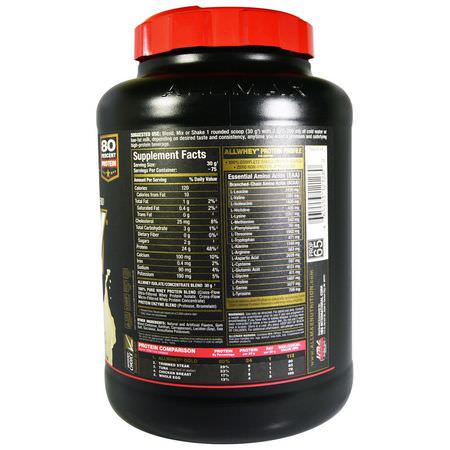 Vassleprotein, Idrottsnäring: ALLMAX Nutrition, AllWhey Gold, 100% Whey Protein + Premium Whey Protein Isolate, French Vanilla, 5 lbs. (2.27 kg)