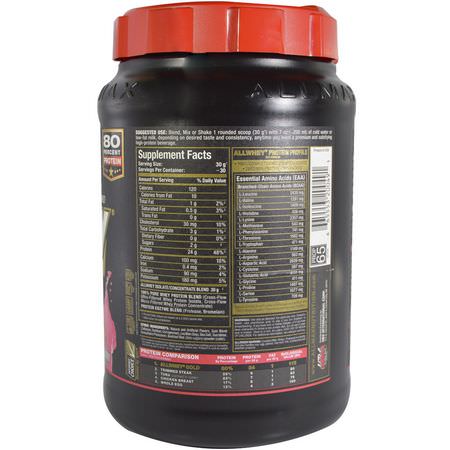 Återhämtning Efter Träning, Vassleprotein, Idrottsnäring: ALLMAX Nutrition, AllWhey Gold, 100% Whey Protein + Premium Whey Protein Isolate, Strawberry, 2 lbs (907 g)