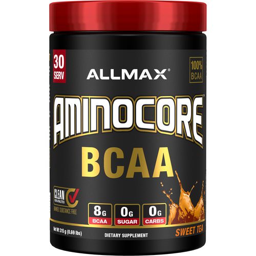 ALLMAX Nutrition, AMINOCORE, BCAA, 8G BCAA + 0 Sugar + 0 Carbs, Sweet Tea, 0.69 lbs (315 g) Review