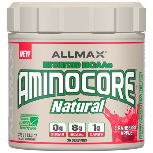 ALLMAX Nutrition, Aminocore Natural, Instantized BCAAs, Cranberry Apple, 13.3 oz (378 g) Review