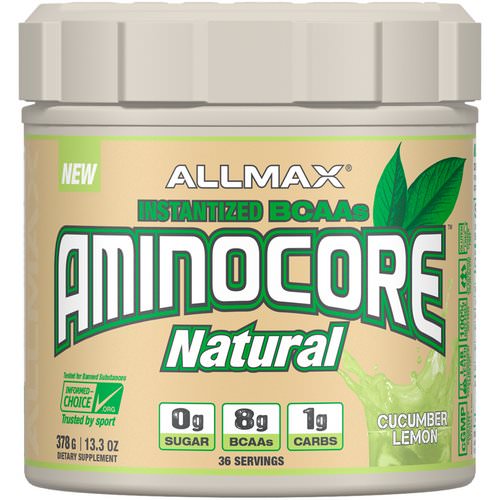 ALLMAX Nutrition, Aminocore Natural, Instantized BCAAs, Cucumber Melon, 13.3 oz (378 g) Review