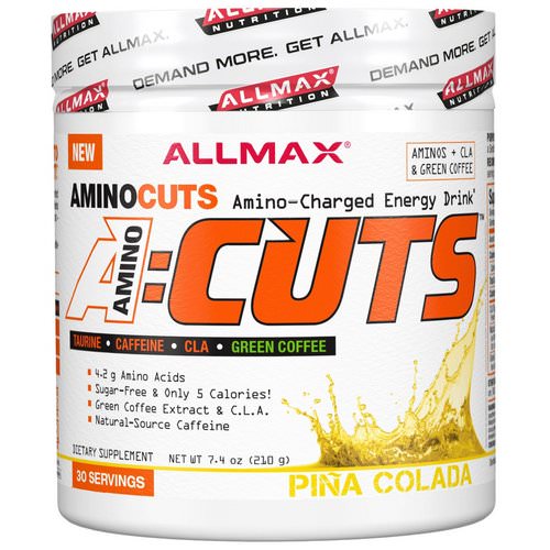 ALLMAX Nutrition, AMINOCUTS (ACUTS), Weight-Loss BCAA (CLA + Taurine + Green Coffee), Pina Colada, 7.4 oz (210 g) Review