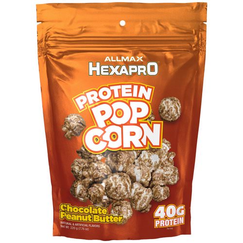 ALLMAX Nutrition, Hexapro, Protein Popcorn, 40G Protein, Chocolate Peanut Butter, 7.76 oz (220 g) Review