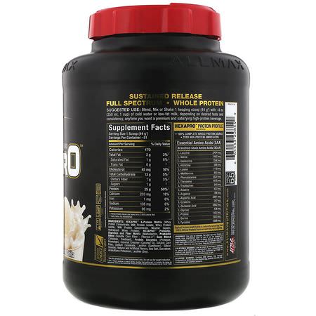 Protein, Idrottsnäring: ALLMAX Nutrition, Hexapro, Ultra-Premium 6-Protein Blend, French Vanilla, 5 lbs (2.27 kg)