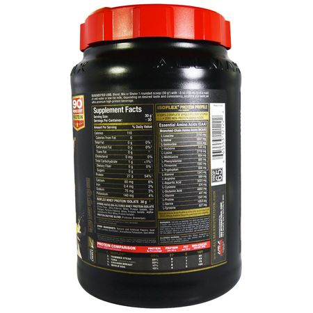 Vassleprotein, Idrottsnäring: ALLMAX Nutrition, Isoflex, Pure Whey Protein Isolate (WPI Ion-Charged Particle Filtration), Vanilla, 2 lbs (907 g)