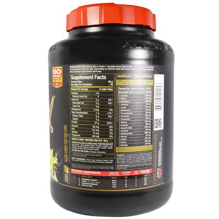 Vassleprotein, Idrottsnäring: ALLMAX Nutrition, Isoflex, Pure Whey Protein Isolate (WPI Ion-Charged Particle Filtration), Vanilla, 5 lbs (2.27 kg)