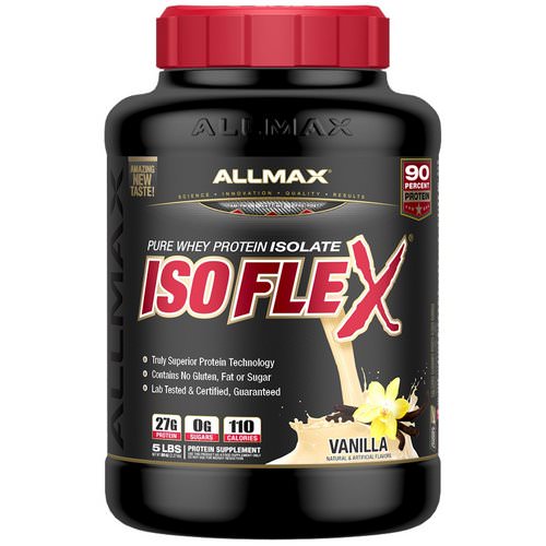 ALLMAX Nutrition, Isoflex, Pure Whey Protein Isolate (WPI Ion-Charged Particle Filtration), Vanilla, 5 lbs (2.27 kg) Review