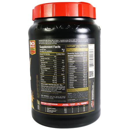 Vassleprotein, Idrottsnäring: ALLMAX Nutrition, Isoflex, Pure Whey Protein Isolate (WPI Ion-Charged Particle Filtration), Chocolate Peanut Butter, 2 lbs (907 g)