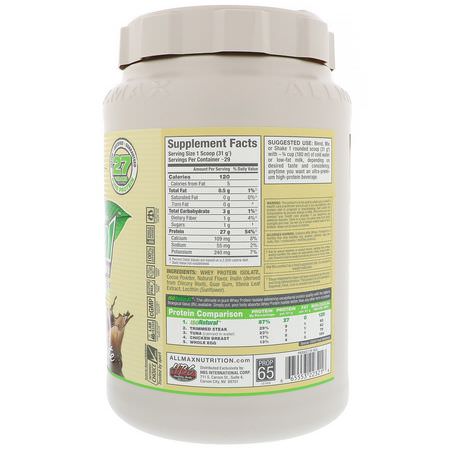 Vassleprotein, Idrottsnäring: ALLMAX Nutrition, IsoNatural Pure Whey Protein Isolate, Chocolate, 2 lbs (907 g)