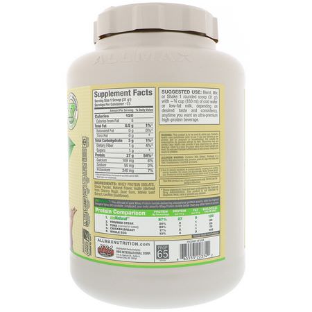 Vassleprotein, Idrottsnäring: ALLMAX Nutrition, IsoNatural, Pure Whey Protein Isolate, Chocolate, 5 lbs
