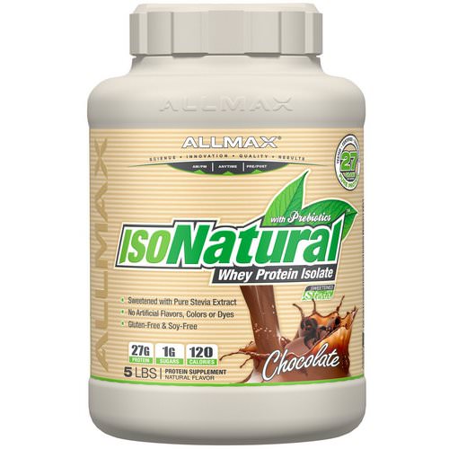 ALLMAX Nutrition, IsoNatural, Pure Whey Protein Isolate, Chocolate, 5 lbs Review
