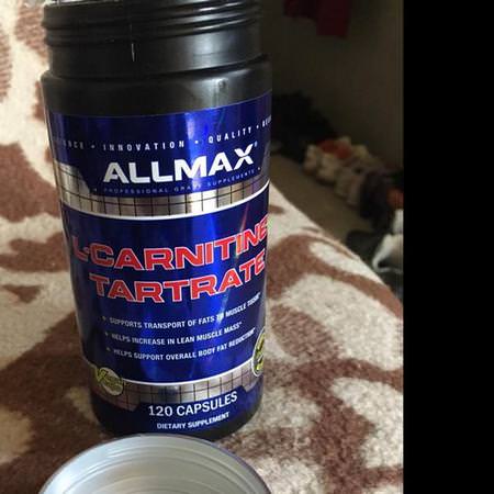 L-Karnitin, Aminosyror, Kosttillskott: ALLMAX Nutrition, L-Carnitine Tartrate, High-Potency L-Carnitine, 1470 mg, 120 Veggie Caps