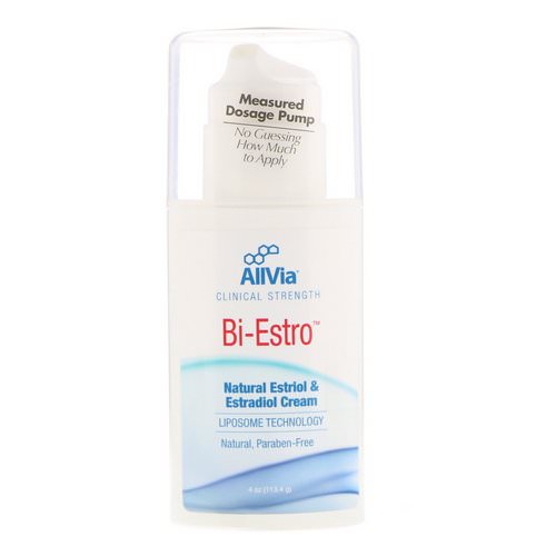AllVia, Bi-Estro, Natural Estriol & Estradiol Cream, Unscented, 4 oz (113.4g) Review