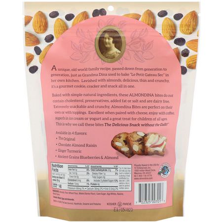 Crackers, Cookies, Snacks: Almondina, Almond Bites, The Original, 5 oz (142 g)