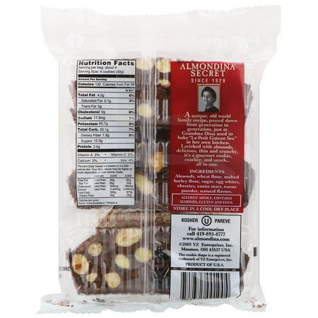 Crackers, Cookies, Snacks: Almondina, Chocolate Cherry, Almond Cherry Chocolate Biscuits, 4 oz (113.4 g)