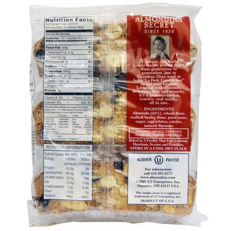 Crackers, Cookies, Snacks: Almondina, The Original Almond Biscuits, 4 oz (113 g)