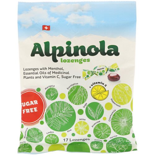 Alpinola, Lozenges with Menthol, Essential Oils and Vitamin C, Sugar Free, 17 Lozenges Review