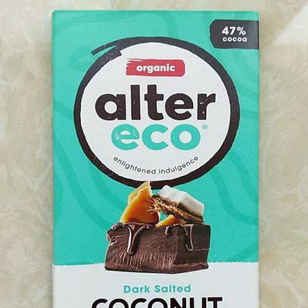 Alter Eco, Organic Chocolate Bar, Dark Salted Coconut Toffee, 2.82 oz (80 g)