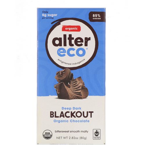 Alter Eco, Organic Chocolate Bar, Deep Dark Blackout, 2.82 oz (80 g) Review