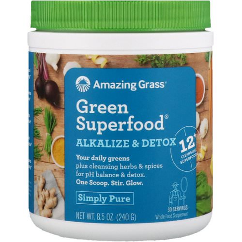 Amazing Grass, Green Superfood, Alkalize & Detox, 8.5 oz (240 g) Review