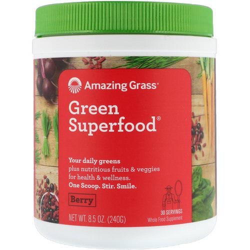 Amazing Grass, Green Superfood, Berry, 8.5 oz (240 g) Review