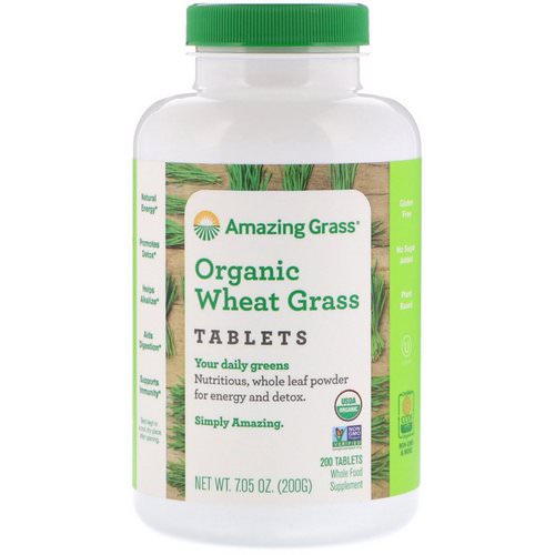 Amazing Grass, Organic Wheat Grass Tablets, 200 Tablets Review