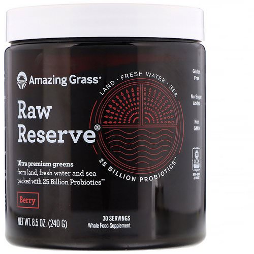 Amazing Grass, Raw Reserve, Ultra Premium Greens, Berry, 8.5 oz (240 g) Review