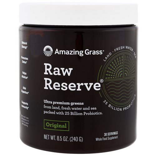 Amazing Grass, Raw Reserve, Ultra Premium Greens, Original, 8.5 oz (240 g) Review