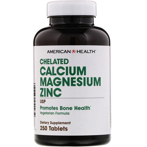 American Health, Chelated Calcium Magnesium Zinc, 250 Tablets Review