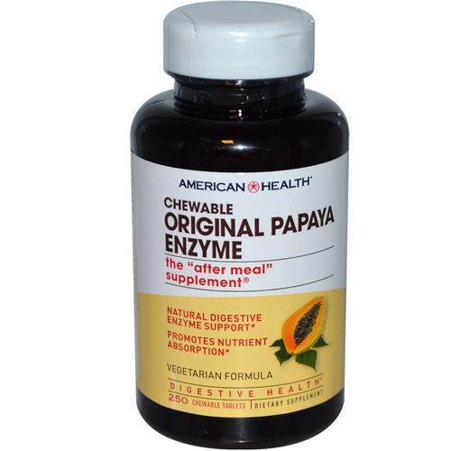 American Health, Chewable Original Papaya Enzyme, 250 Chewable Tablets Review
