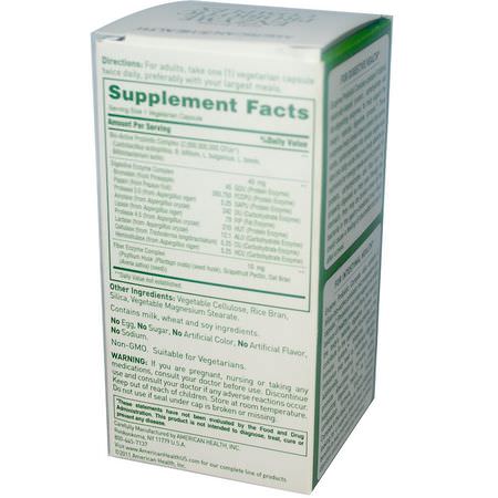 Digestive Enzymer, Probiotics, Digestion, Supplements: American Health, Enzyme Probiotic Complex, 90 Veggie Caps