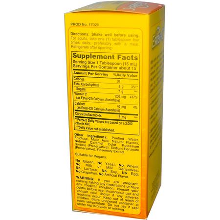 Influensa, Hosta, Förkylning, Ester-C: American Health, Ester-C Liquid, with Citrus Bioflavonoids, Berry Flavor, 8 fl oz (237 ml)