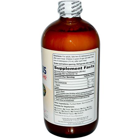 Acidophilus, Probiotics, Digestion, Supplements: American Health, Probiotic Acidophilus, Plain Flavor, 16 fl oz (472 ml)