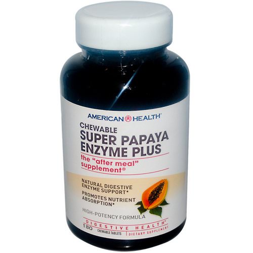 American Health, Super Papaya Enzyme Plus, 180 Chewable Tablets Review