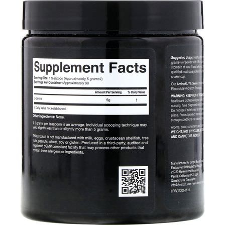 L-Serin, Aminosyror: AminoXL, L-Serine, Unflavored Powder, 15.87 oz (450 g)