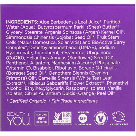 Grädde, Hyaluronsyra-Serum, Krämer, Ansiktsfuktighetsmedel: Andalou Naturals, Lift & Firm Cream, Hyaluronic DMAE, 1.7 oz (50 g)
