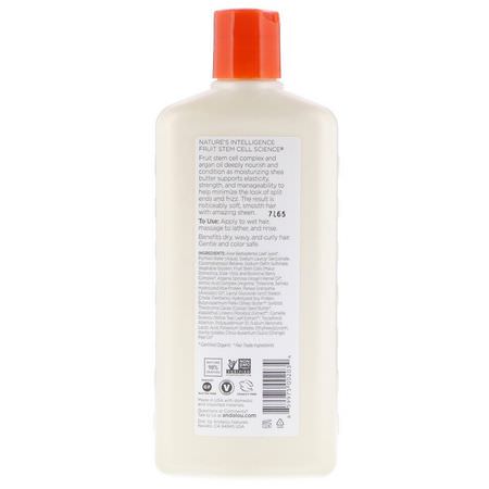 Schampo, Hårvård, Bad: Andalou Naturals, Shampoo, Moisture Rich, For Soft, Smooth Sheen, Argan Oil & Shea, 11.5 fl oz (340 ml)