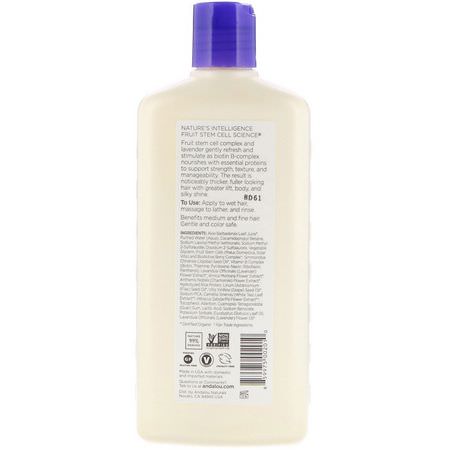 Schampo, Hårvård, Bad: Andalou Naturals, Shampoo, Full Volume, For Lift, Body, and Shine, Lavender & Biotin, 11.5 fl oz (340 ml)