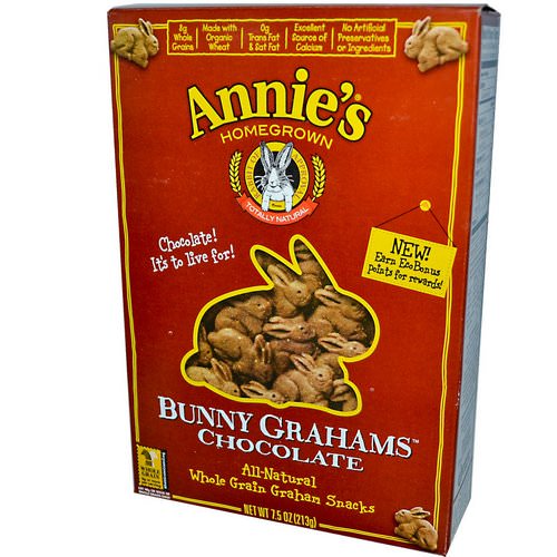 Annie's Homegrown, Bunny Grahams, Chocolate, 7.5 oz (213 g) Review