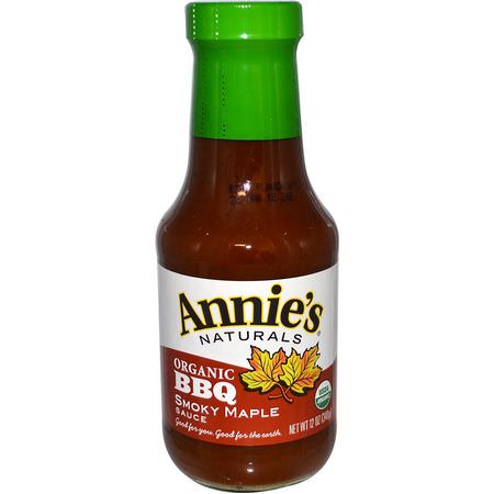 Grill-Bbq-Sås, Marinader, Såser: Annie's Naturals, Organic BBQ Smokey Maple Sauce, 12 oz (340 g)
