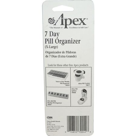 Pill Organizers, First Aid, Medicine Cabinet, Bath: Apex, 7-Day Pill Organizer, X-Large