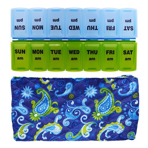Apex, Pill Organizer with Decorative Sleeve, AM/PM, 2 Pill Organizers Review