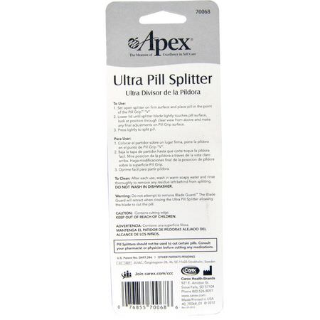 Apex Pill Splitters Crushers - Krossar, Pillverksdelar, Första Hjälpen, Medicinskåpet